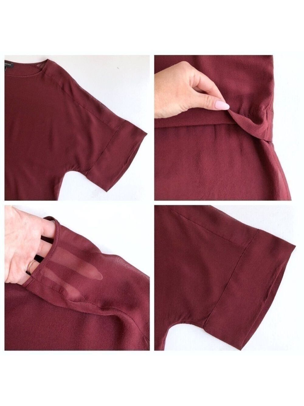 Banana Republic Silk Sheer Panel Top - Picture 5 of 8
